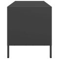 vidaXL TV skrinka čierna 101,5x39x43,5 cm oceľ valcovaná za studena