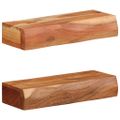 vidaXL Nástenné police 2 ks 40x17x8 cm, akáciový masív