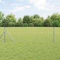vidaXL Euro plotový základ 25 x 0,8 m Pozinkovaná oceľ Strieborná