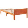 vidaXL Posteľný rám bez matraca voskový 80x200 cm borovicový masív