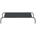 vidaXL Vyvýšená posteľ pre psa čierna 110x65x20 cm Oxford Fabric Steel