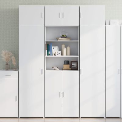 vidaXL Úložná skrinka biela 70x42,5x225 cm kompozitné drevo