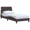 vidaXL Rám postele bez matraca tmavohnedá 80x200 cm látka