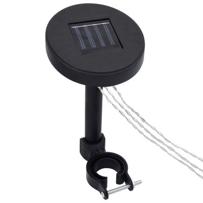 vidaXL LED svetelná reťaz so solárnym panelom na altánok