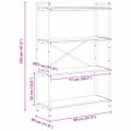 vidaXL Regál na knihy 80 x 30 x 120 cm Kompozitné drevo