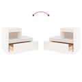 vidaXL Nočné stolíky 2 ks biele 60x34x51 cm masívne borovicové drevo