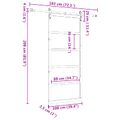 vidaXL Posuvné dvere Prírodná 100 x 208 cm Borovicový masív