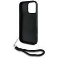 Karl Lagerfeld HC Quilted PU Initial Logo & Chain Strap case pre iPhone 16 Pro Black