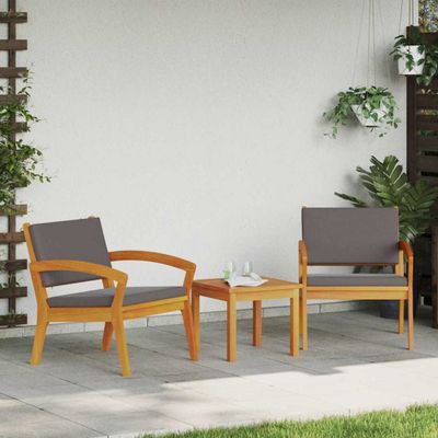 vidaXL Záhradná stolička 2 ks Prírodný olej Pevné akáciové drevo
