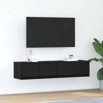 vidaXL TV stolíky 2 ks dub čierne 60x31x25,5 cm kompozitné drevo