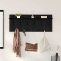 vidaXL Vešiak na stenu Nástenná montáž Čierny dub 100 x 40 x 12 cm