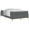 vidaXL Rám postele Tmavo šedá 120 x 190 cm látka