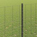 vidaXL Euro oplotenie s pilierom 10 x 1,4 m PVC potiahnutá oceľ Sivá