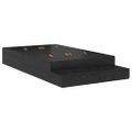 vidaXL Rám postele s úložným prostorem so zásuvkou Čierny dub 120 cm