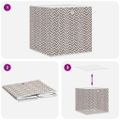 vidaXL skladacie úložné boxy 4 ks hnedá 32x32x32 cm Netkaná textília