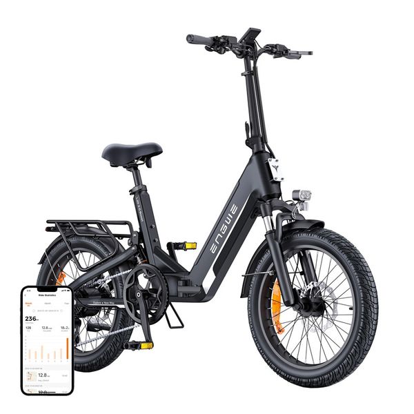Elektrický bicykel ENGWE L20 3.0 BOOST 250 W s 20-palcovými kolesami (čierny)