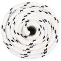 vidaXL Pletené lodné lano biele 20 mm x 100 m polyester