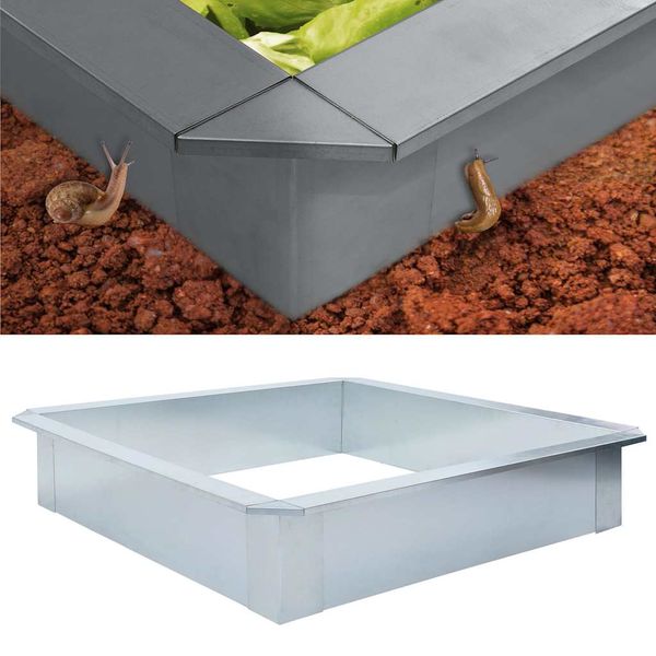 vidaXL Plot proti slimákom pozinkovaná oceľ 100x100x25 cm