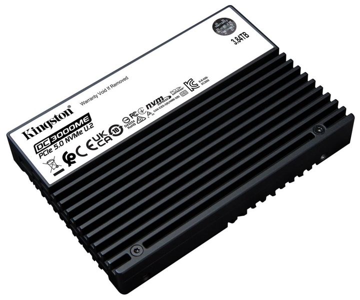 Kingston DC3000ME/3,84TB/SSD/2.5"/U.2/5R SSD disk, interný, 3,84TB, U.2, PCIe Gen 5.0 x4, NVMe-MI 1.2b, 3D eTLC, TCG Opal Enterprise