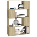 vidaXL Knižnica deliaca stena dub sonoma 80x24x124,5 cm drevotrieska