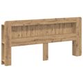 vidaXL Čelo postele skrinka Dub artisan 180 cm Konštruované drevo