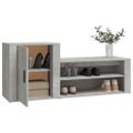 vidaXL Botník betónovo sivý 130x35x54 cm spracované drevo