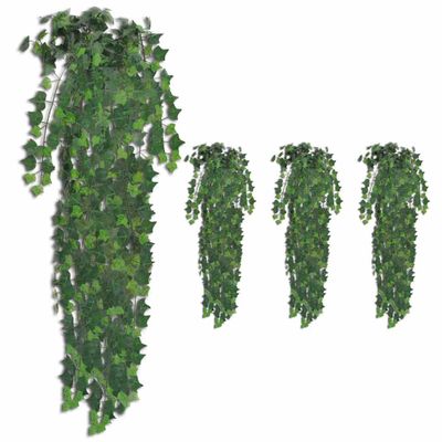 vidaXL Umelý brečtan 4 ks zelený 90 cm
