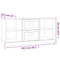 vidaXL TV skrinka sivý dub sonoma 99,5x35,5x48 cm kompozitné drevo