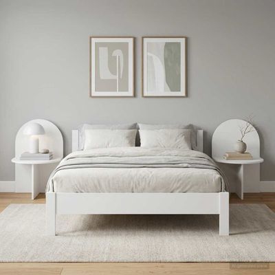 vidaXL Nočný stolík 2 pcs Biela 48 x 49 x 65 cm Konštruované drevo