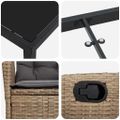 vidaXL Záhradný jedálenský set 7 ks Béžová polyratan