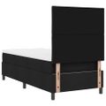 vidaXL Posteľ s pružinovým rámom Čierna 100 x 200 cm látka