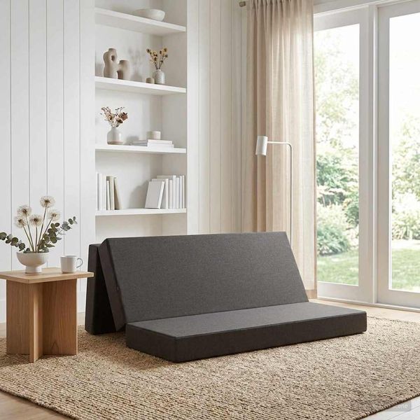 vidaXL Skladacia pohovka na spaní 180 x 67 x 45 cm Tmavosivá