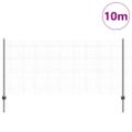 vidaXL Zvarené pletivo s podperami 10 x 1,2 m PVC potiahnutá oceľ Sivá