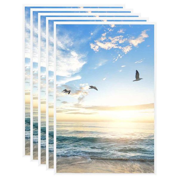 vidaXL Fotorámiky na stenu, koláž 5 ks, biele 42x59,4 cm, MDF