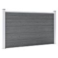 vidaXL Záhradný plot, WPC 353x106 cm, sivý
