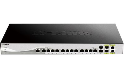 D-Link DXS-1210-16TC Smart Managed Switch, 12x 10G, 2x SFP+ a 2x Combo 10GBase-T/SFP+ ports