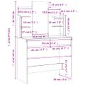 vidaXL Toaletný stolík so zrkadlom biely 96x39x142 cm