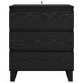 vidaXL Servírovacia skriňa Čierny dub 60 x 35 x 70 cm Kompozitné drevo