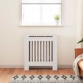 vidaXL Kryt radiátora 2 ks Biela 78 x 19 x 81,5cm Kompozitné drevo