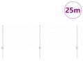 vidaXL Sieťový plot s stĺpom 25 x 0,6 m Pozinkovaná oceľ Strieborná