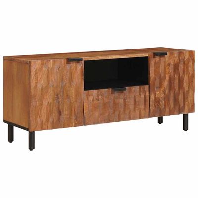 vidaXL TV skrinka s dverami Drevité hnedé dokončenie 105 x 33 x 46 cm