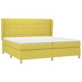 vidaXL Boxspring posteľ s matracom zelená 200x200 cm látka
