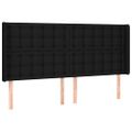 vidaXL Posteľ boxsping s matracom a LED čierna 180x200 cm látka