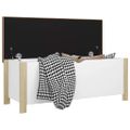 vidaXL Úložný box s vankúšom dub sonoma a biela 105x40x45 cm drevotrieska