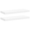 vidaXL Plávajúce nástenné police 2 ks, biele 60x23,5x3,8 cm, MDF