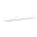 vidaXL Prídavné police 4ks, lesklé biele 100x20x1,5cm kompozitné drevo