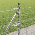 vidaXL Záhradný Euro plot s betónovým podkladom 50 x 0,4 m Strieborná