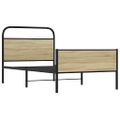 vidaXL Posteľný rám bez matraca 90x200 cm dub sonoma kompozitné drevo