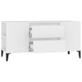 vidaXL TV skrinka biela 102x44,5x50 cm spracované drevo