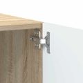 vidaXL TV skrinka biela a dub sonoma 100x35x40 cm drevotrieska